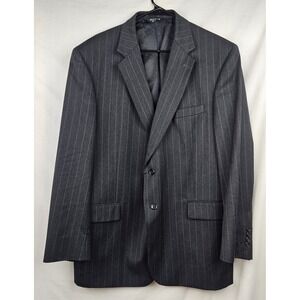 Jos. A. Bank Signature Collection Mens Charcoal Gray Pinstripe Wool Blazer 44R
